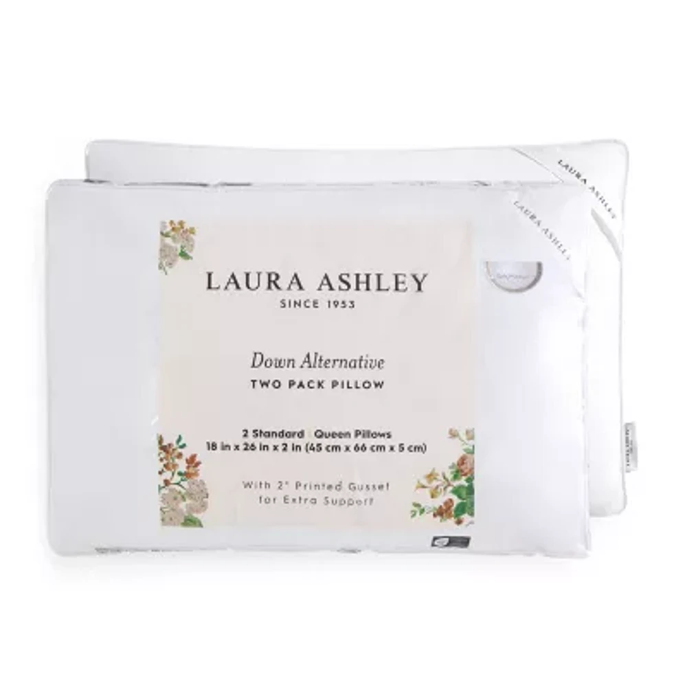 Laura Ashley 2-Pack Medium Density Bed Pillow