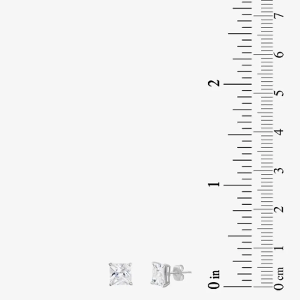 Cubic Zirconia 14K Gold 6mm Stud Earrings