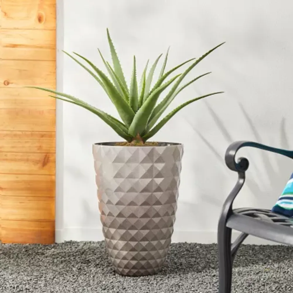 Glitzhome Set Of 2 Plastic Pot Planters