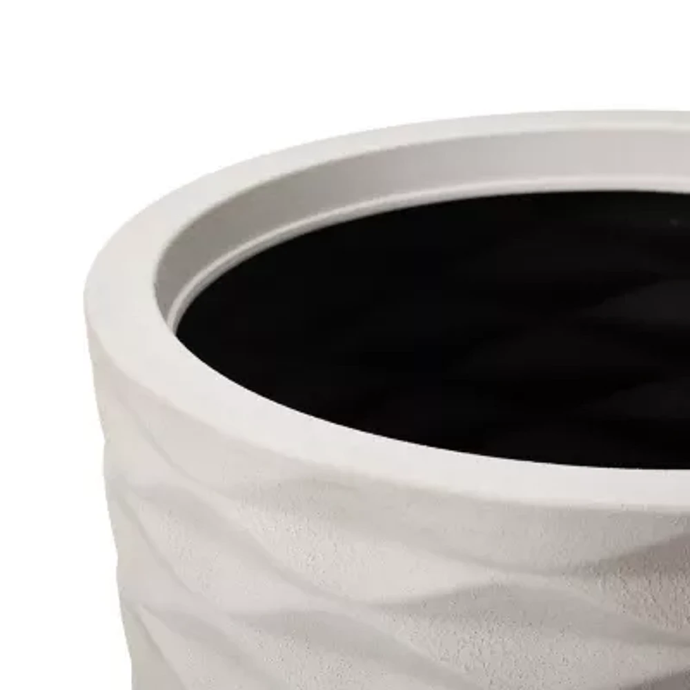 Glitzhome Set Of 2 Polyresin Planters