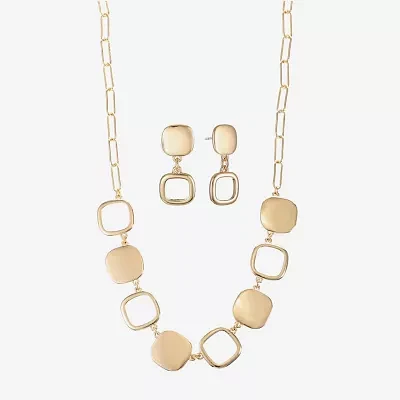 Liz Claiborne Collar Necklace And Drop Earring Womens Hypoallergenic 2-pc. Jewelry Set