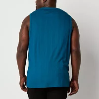 Shaquille O'Neal XLG Ribbed Big and Tall Mens Crew Neck Sleeveless Tank Top