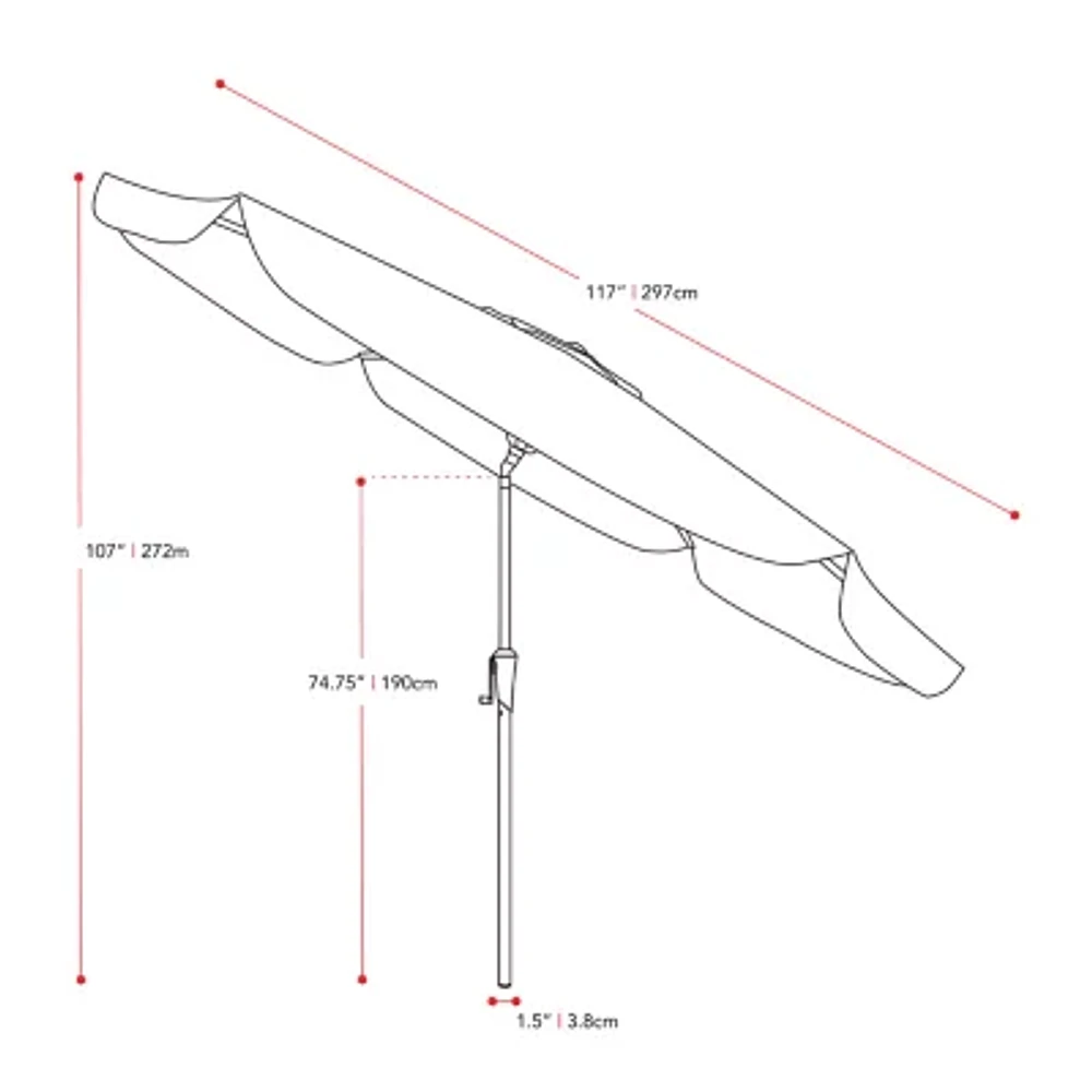 Round Patio Tilt Umbrella