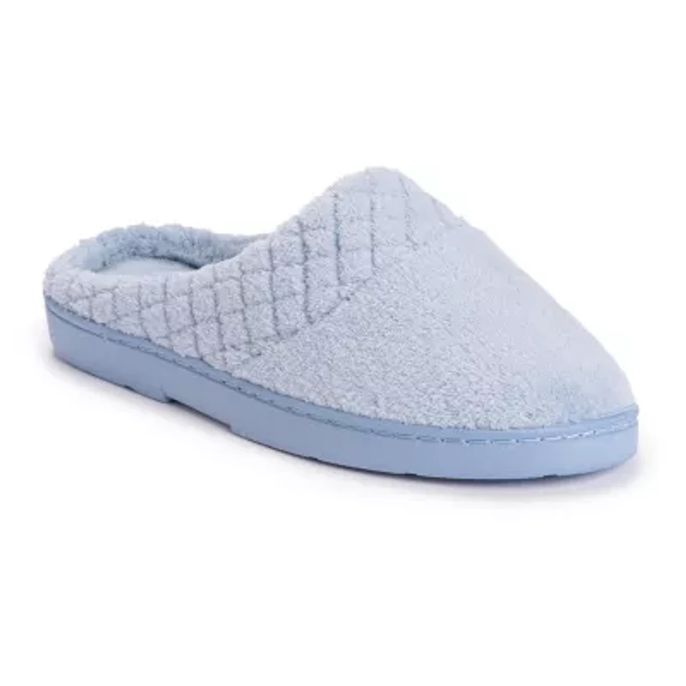 Muk Luks Quilted Womens Memory Foam Clog Slippers