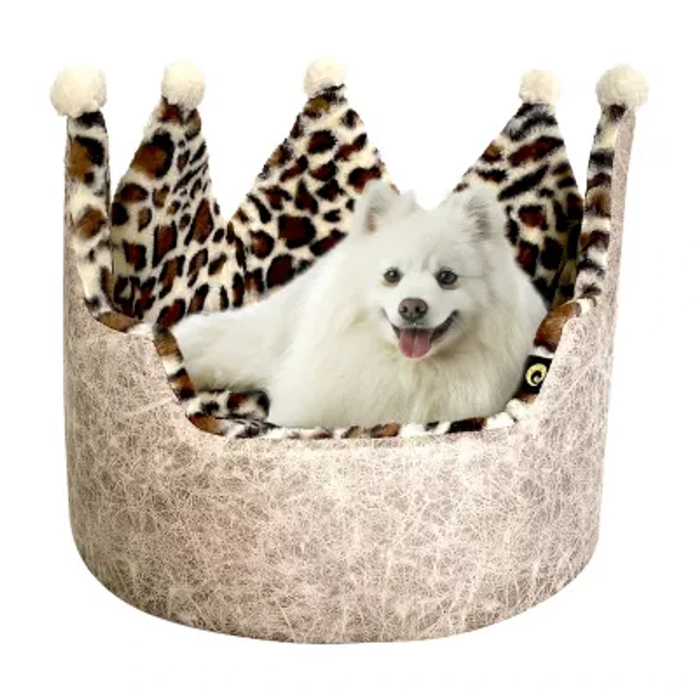Precious Tails Crown Taupe Pet Bed