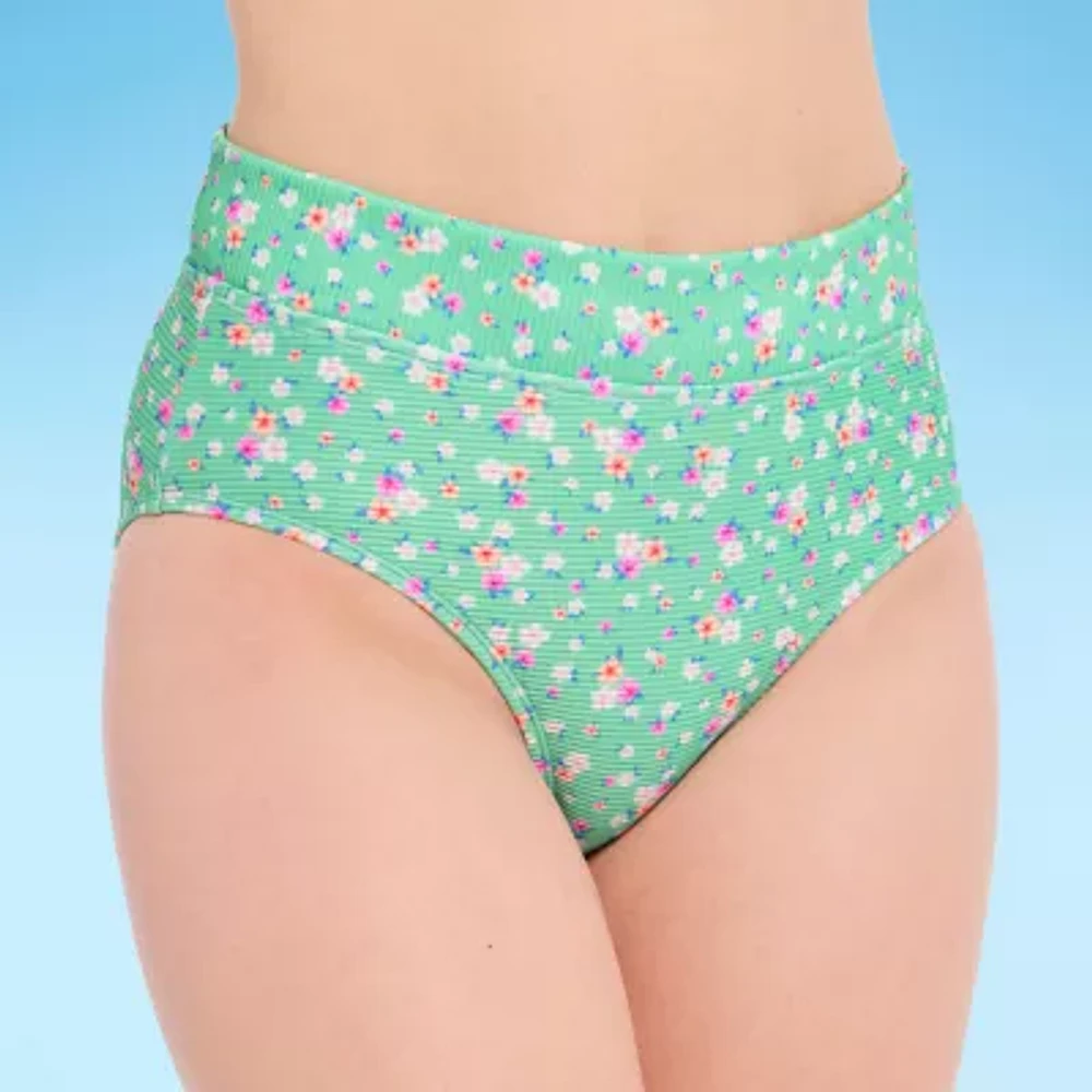 Decree Floral High Waist Bikini Swimsuit Bottom Juniors