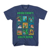 Little & Big Kid Boys Crew Neck Short Sleeve Regular Fit Minecraft Graphic T-Shirt