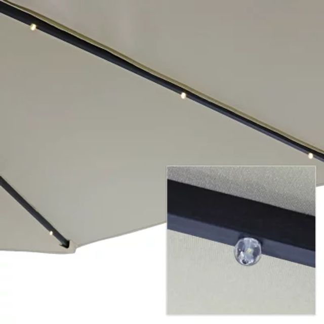 Sunnydaze® 9-Foot Solar Patio Umbrella with Tilt Crank