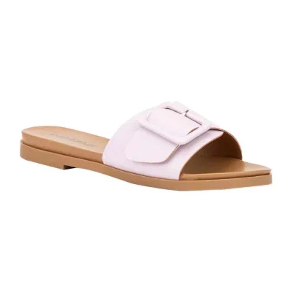 Olivia Miller Womens Slide Sandals