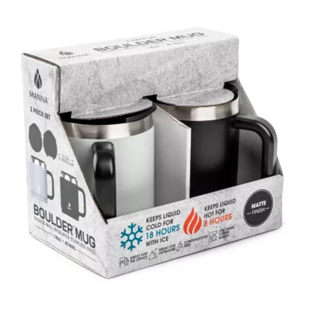 Manna Boulder 14oz Set of 2 Insulated Travel Mugs