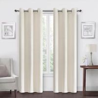 Regal Home Peninsula Faux Suede Grommet Top Energy Saving Blackout Set of 2 Curtain Panel