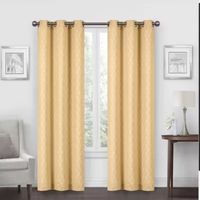 Regal Home Mackenna Jacquard Grommet Top Light-Filtering Set of 2 Curtain Panel