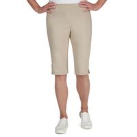 Hearts Of Palm Womens Straight Mid Rise Regular Fit Skimmer Pant