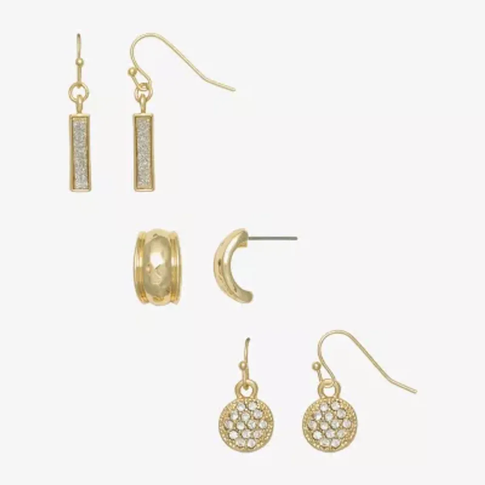 Mixit Womens 3 Pair Earring Set