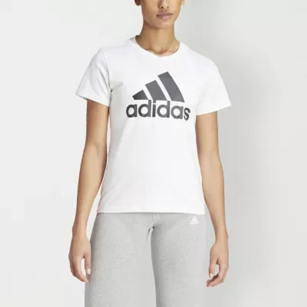 adidas Womens Crew Neck Short Sleeve Active T-Shirt