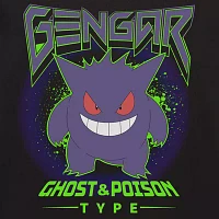 Gengar Little & Big Kid Boys Crew Neck Short Sleeve Regular Fit Pokeman Graphic T-Shirt