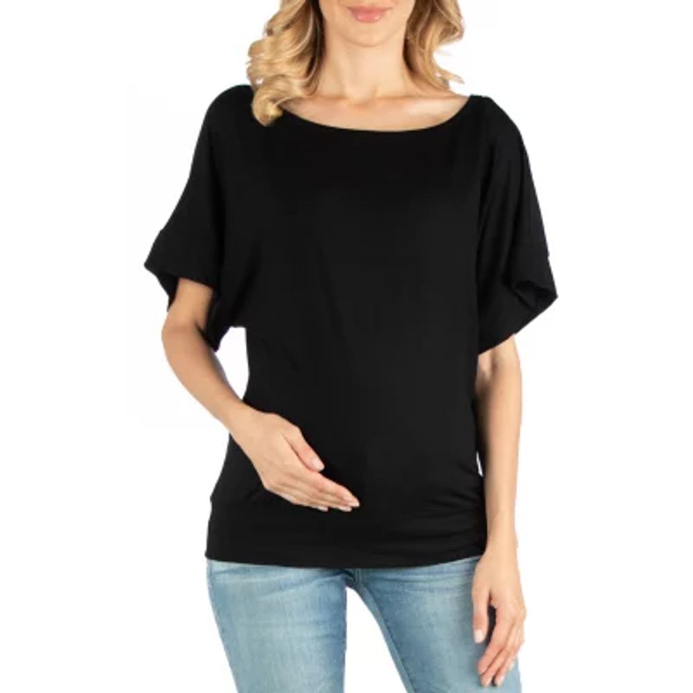24/7 Comfort Apparel Loose Fit Dolman Top with Wide Sleeves