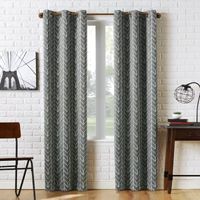 Sun Zero Kenwood Chevron Grommet Top Energy Saving Blackout Single Curtain Panel