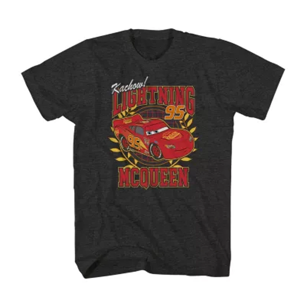 Mens Crew Neck Short Sleeve Regular Fit Cars Big and Tall Graphic T-Shirt