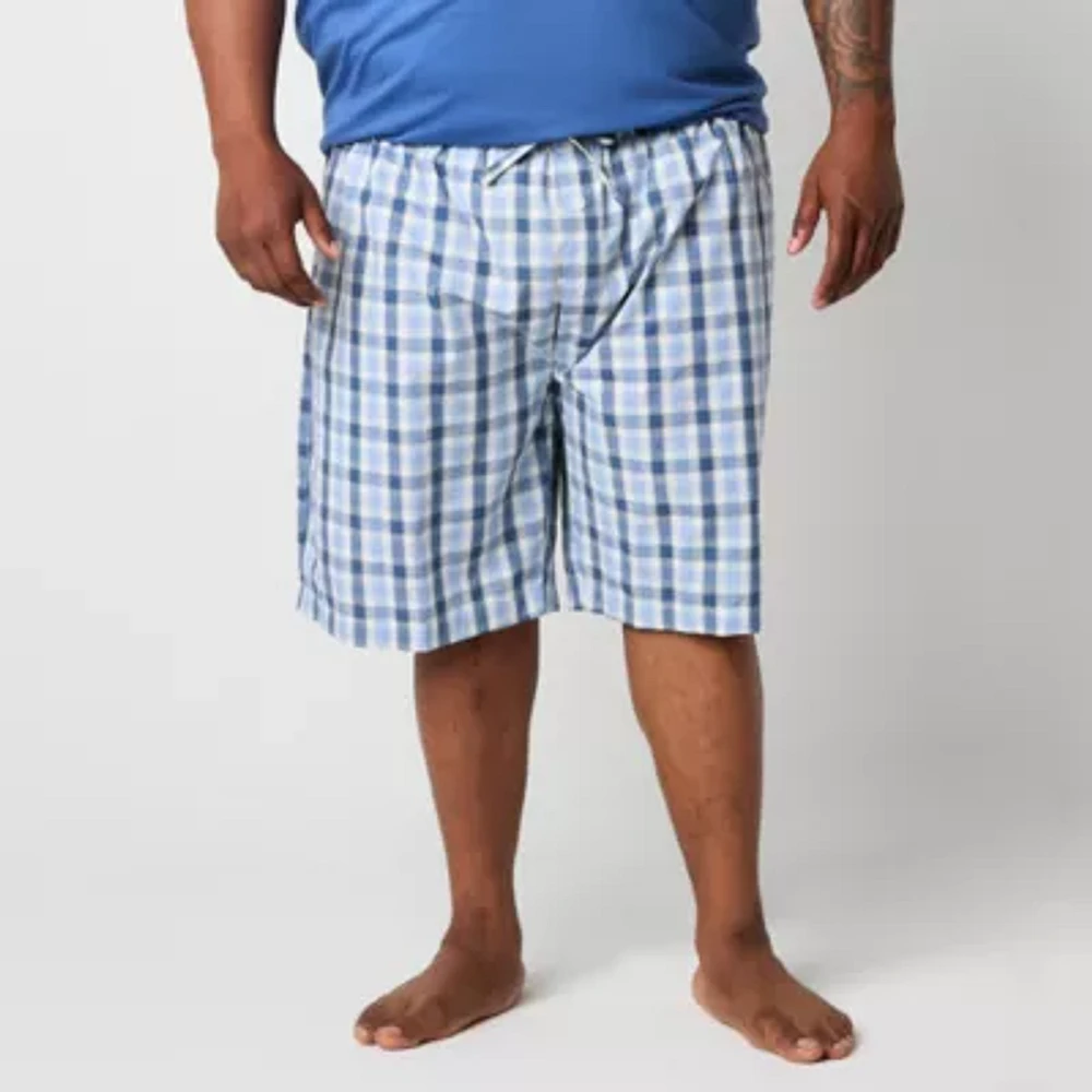 St. John's Bay Mens Poplin Big and Tall Pajama Shorts