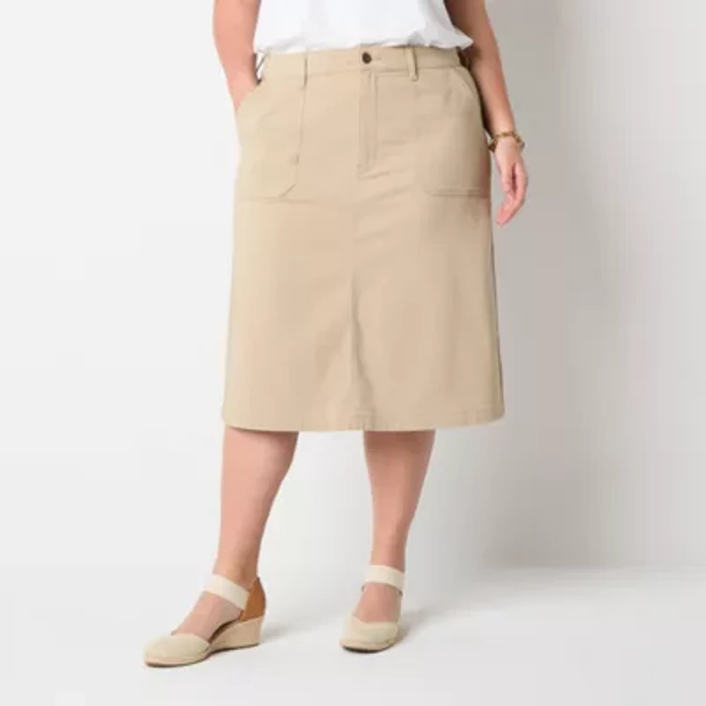 St. John's Bay Womens Plus A-Line Skirt