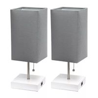 All the Rages Usb Black Petite Stick 2-pc. Lamp Set