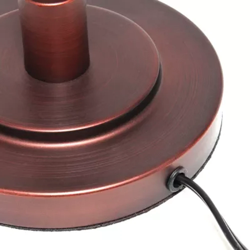 Rustic Caged Shade Metal Table Lamp