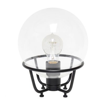 All the Rages Black Globe Glass Metal Table Lamp