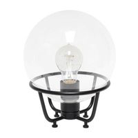 All the Rages Black Globe Glass Metal Table Lamp