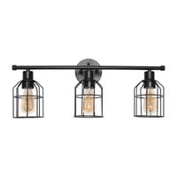 All the Rages Black Industrial Wired Vanity Light