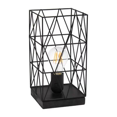All the Rages Black Geometric Table Lamp