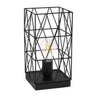 All the Rages Black Geometric Metal Table Lamp