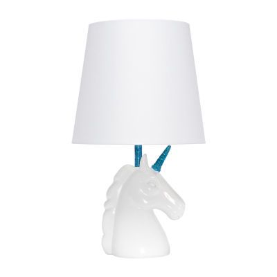 All the Rages Blue Sparkling Unicorn Resin Table Lamp