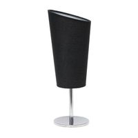 All the Rages Black Mini Chrome With Angled Shade Metal Table Lamp