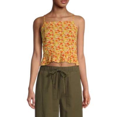 Arizona Womens Juniors Square Neck Sleeveless Tank Top
