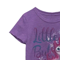 Bruni Little & Big Kid Girls Crew Neck Short Sleeve Slim Fit Frozen Graphic T-Shirt