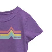 Rainbow Child Little & Big Kid Girls Crew Neck Short Sleeve Slim Fit Star Wars Graphic T-Shirt