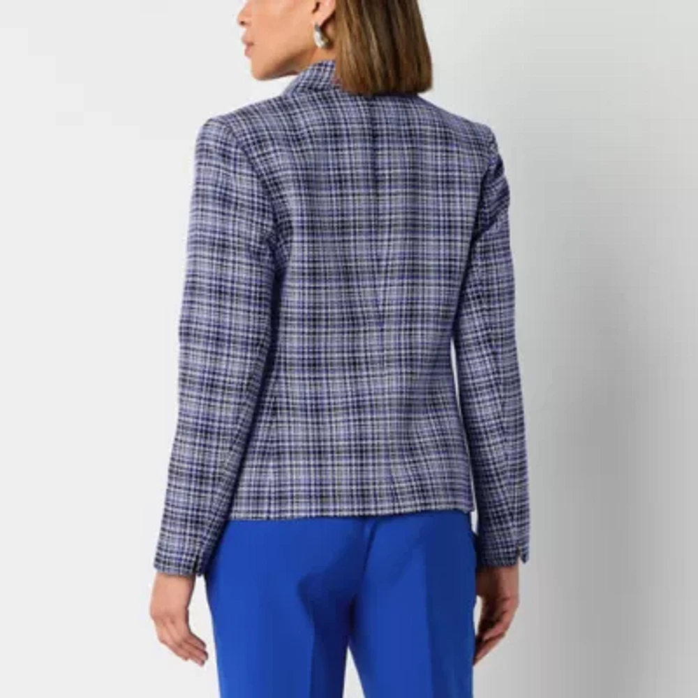 Black Label by Evan-Picone Tweed Womens Classic Fit Suit Jacket