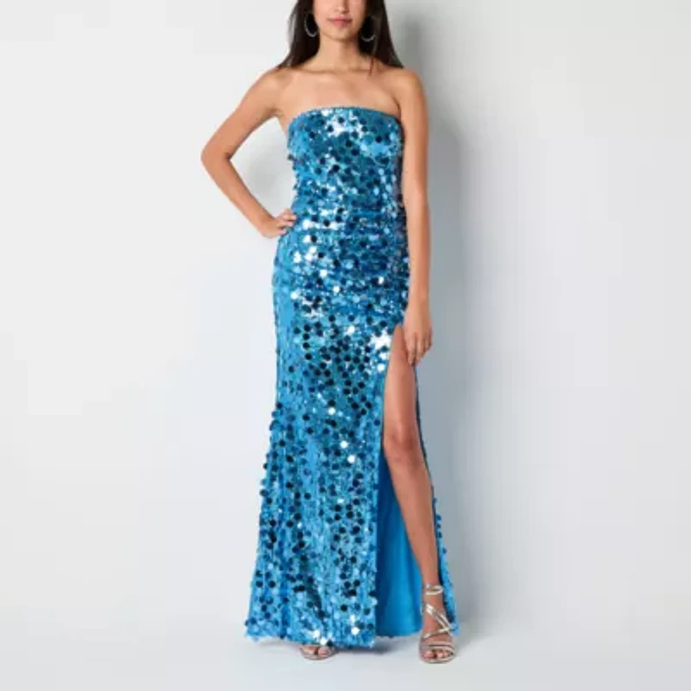 Forever 21 Womens Sequin Jacquard Midi Juniors Maxi Dress