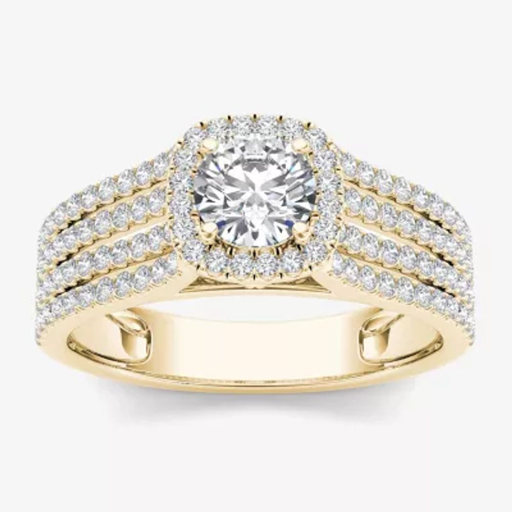1 CT.T.W. Natural Diamond 14K Yellow Gold Engagement Ring