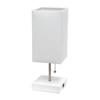 All the Rages Brushed Nickel And Brass Petite Stick Metal Table Lamp