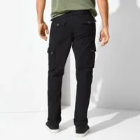 St. John's Bay Belted Mens Stretch Fabric Straight Fit Cargo Pant