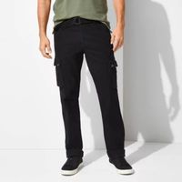 St. John's Bay Belted Mens Stretch Fabric Straight Fit Cargo Pant