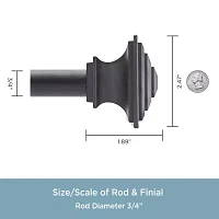 Kenney Mission Square Double Bay Window Rod