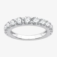 (G / Si1-Si2) Womens 2 CT. T.W. Lab Grown White Diamond 10K Gold Wedding Band