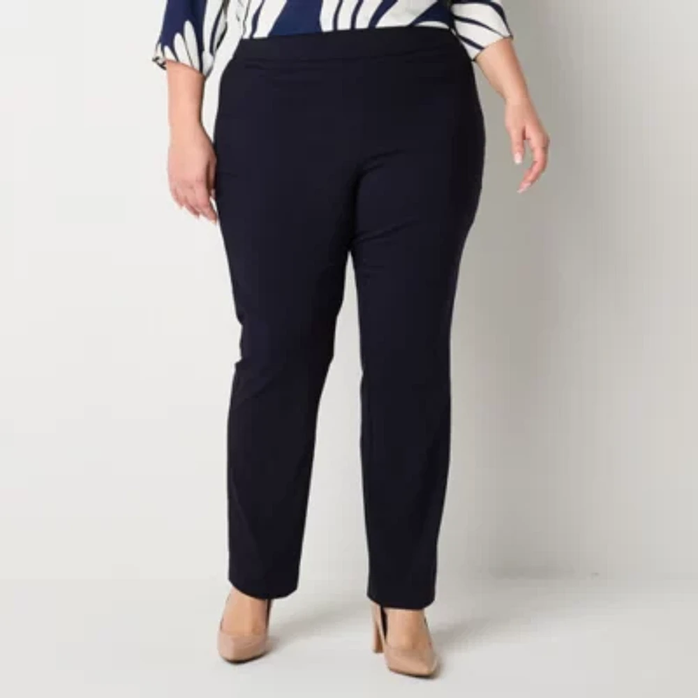 Liz Claiborne Lisa Womens Straight Mid Rise Fit Pull-On Pant