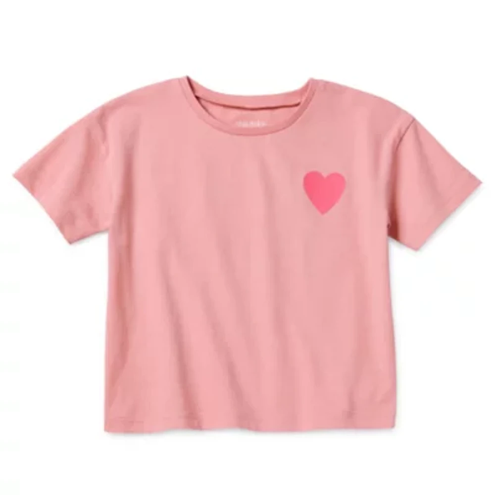 Okie Dokie Active Girls Round Neck Short Sleeve T-Shirt