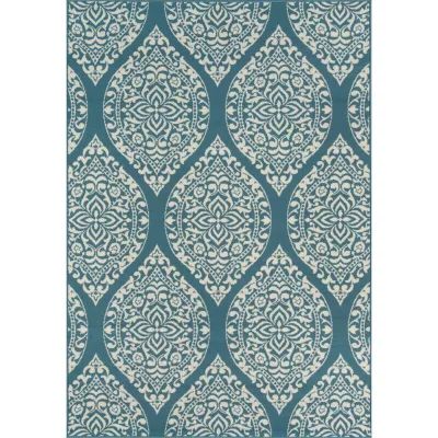 Momeni Baja 17 Damask Indoor Outdoor Rectangular Accent Rug
