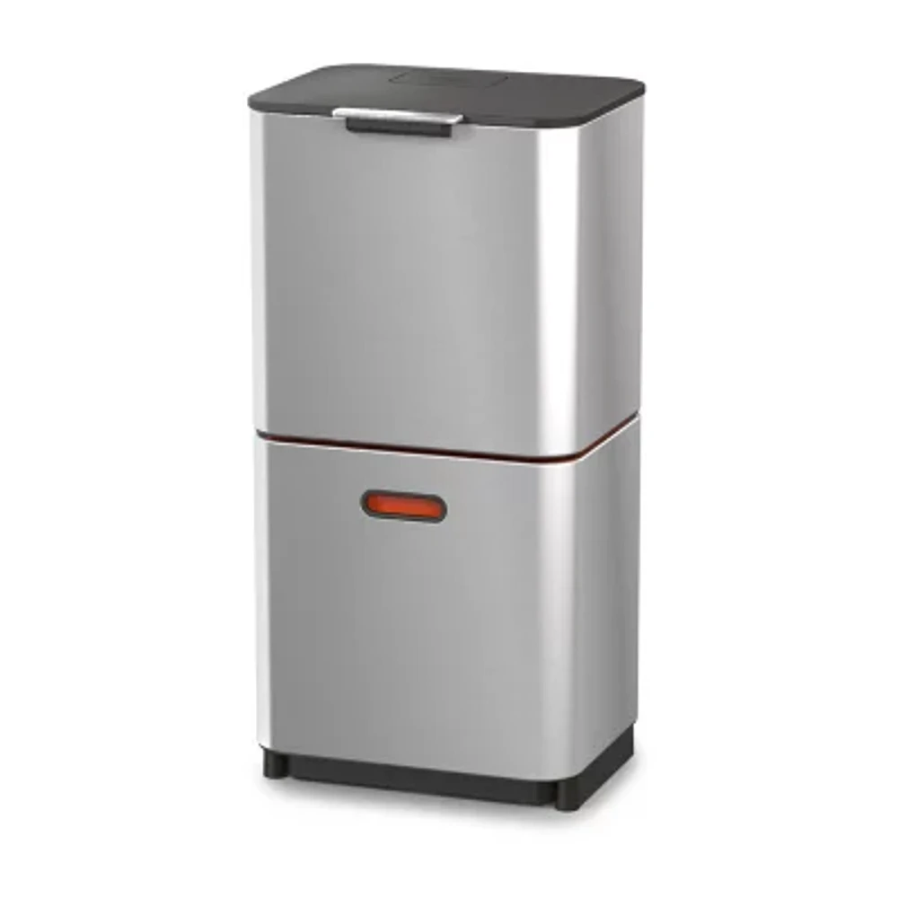 Joseph Joseph Totem Max 60-Litre - Stainless Steel Waste And Recycling Bins Trash Can