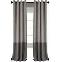 Elrene Home Fashions Braiden Color Block Grommet Top Blackout Single Curtain Panel